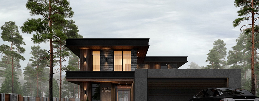 Завершено проектирование дома в стиле хай-тек – HT-351-1