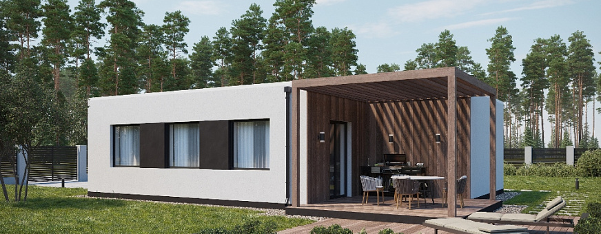 Завершено проектирование дома в стиле хай-тек – HT-80