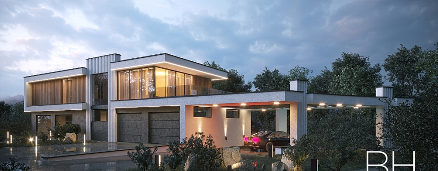 Завершено проектирование дома в стиле хай-тек – HT-322