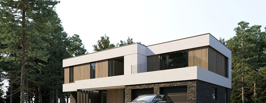 Завершено проектирование дома в стиле хай-тек – HT-324