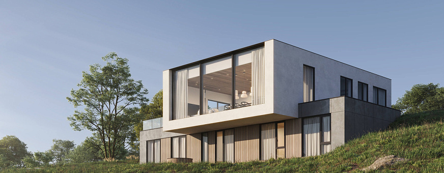 Завершено проектирование дома в стиле хай-тек – HT-344