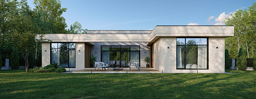 Завершено проектирование дома в стиле хай-тек – HT-191