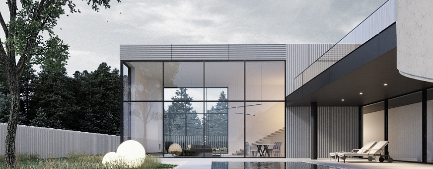 Завершено проектирование дома в стиле хай-тек - HT-399