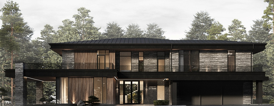 Завершено проектирование дома в стиле Райта RH-478