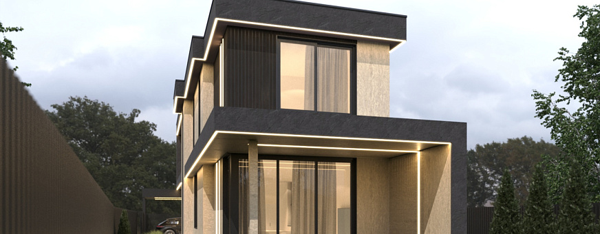 Завершено проектирование дома в стиле хай-тек - HT-163