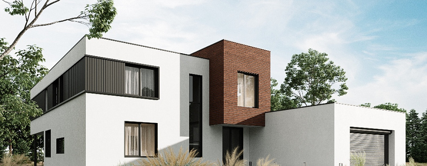 Завершено проектирование дома в стиле хай-тек – HT-368