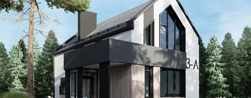 Началось строительство дома в скандинавском стиле по проекту  K-120