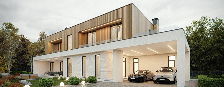 Завершено проектирование дома в стиле хай-тек - HT-294