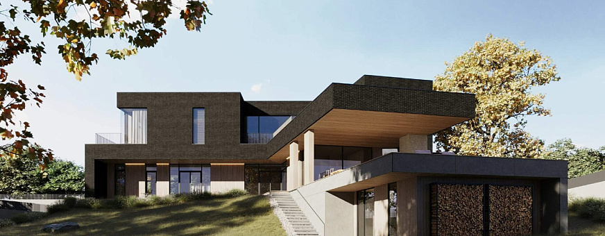 Завершено проектирование дома в стиле хай-тек – HT-477