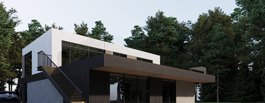 Завершено проектирование дома в стиле хай-тек – HT-228