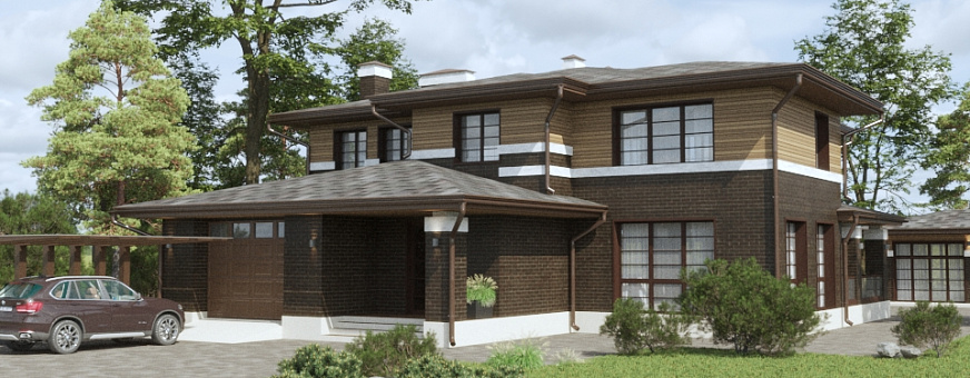 Завершено проектирование дома в стиле Райта – RH-295