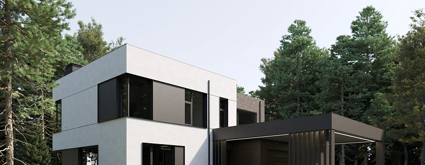 Завершено проектирование дома в стиле хай-тек – HT-268