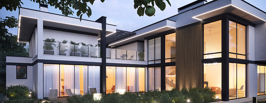 Завершено проектирование дома в стиле хай-тек – НТ-554