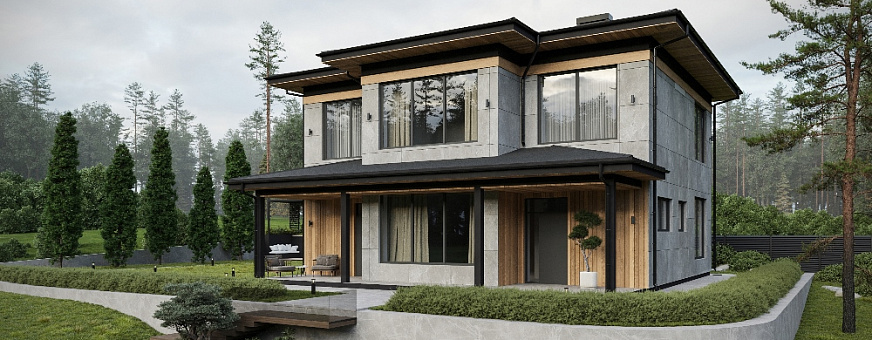 Завершено проектирование дома в стиле Райта - RH-205