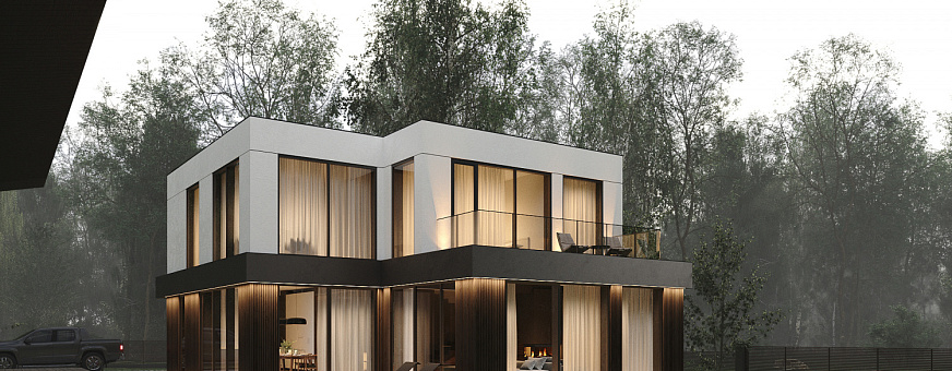 Завершено проектирование дома в стиле хай-тек – HT-205