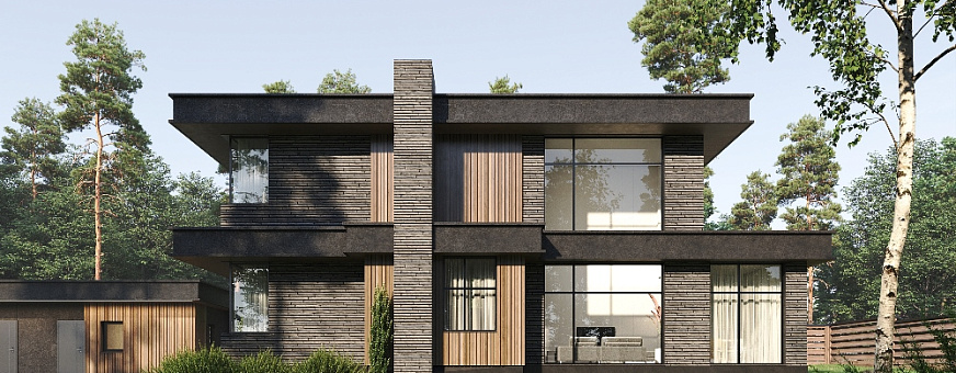 Завершено проектирование дома в стиле хай-тек – HT-204-1