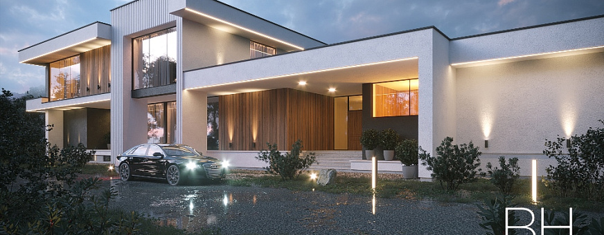 Завершено проектирование дома в стиле хай-тек – HT-942