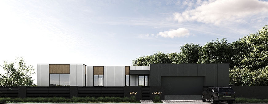 Завершено проектирование дома в стиле хай-тек – HT-267